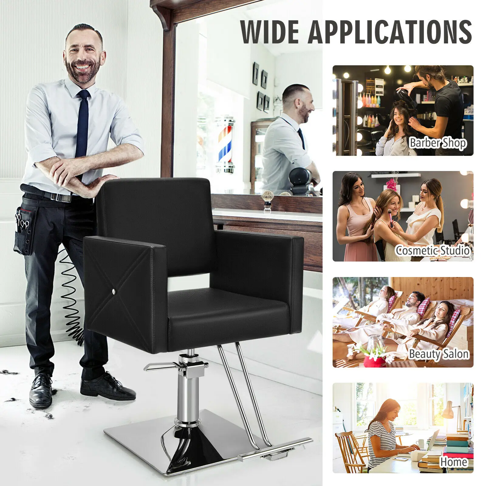 Description Picture 2 of itemSalon Chair for Hair Stylist Adjustable Swivel Hydraulic Barber Styling Chair