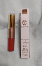 O.TWO.O 2 en 1 mate lápiz labial líquido y Mate brillo de labios maquillaje hidratante de larga duración impermeable de terciopelo lápiz labial de Color