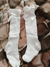 Calcetines de algodón con lazo para bebé y niña, medias transpirables antideslizantes para recién nacidos, calcetines de niñas bebé de 0 a 3 años, material barato