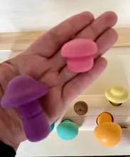 Bloques de arcoíris de madera Montessori para bebé, juego de recolección de setas, juguetes educativos de madera para bebé, ensamblaje a juego con forma de desarrollo