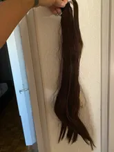 MANWEI-Extensiones de cabello para dama, extensor de pelo sintético de 24, de coleta natural largas y lisas, 60g por pieza, no teñible