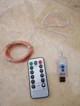 Light Lamps Garlands Remote-Control-Lights Led-String Holiday-Decor Fairy USB Christmas