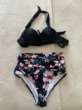 Bikini Bodysuit Biquini Swimwear Women Sexy HALTER High-Waist Plus-Size Summer XXL