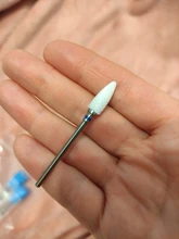 Broca de clavo de cerámica para zurdos, cortador de circonita blanca con forma de bala