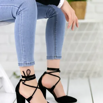 

Jorge Black Suede High-Heeled Shoes