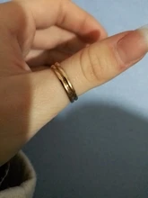 CACANA-anillos de acero inoxidable para parejas, oro rosa, antialergia, lisa, sencilla, Bisutería