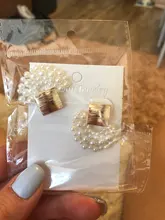 Geometric Earrings Wedding-Jewelry Pearl Bohemian Women MINHIN Simulated