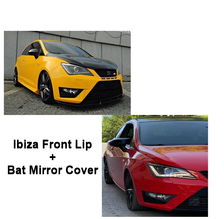 For Seat Ibiza Cupra 6j 2012 2019 Front Bumper Attachment Universal 3 Piece  Piano Black Lip Diffüsor Body Kit Auto Car Accessory - Bumpers - AliExpress