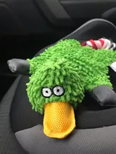 Perro de juguete duradera lindo papá pato haciendo sonido perro de peluche juguetes masticables para cachorros formación juguetes para la dentición para pequeños perros mediano