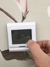 Termostato eléctrico de suelo CA 16A 230V, controlador Digital de temperatura, retroiluminación LCD de aire ambiente con pantalla táctil y Cable