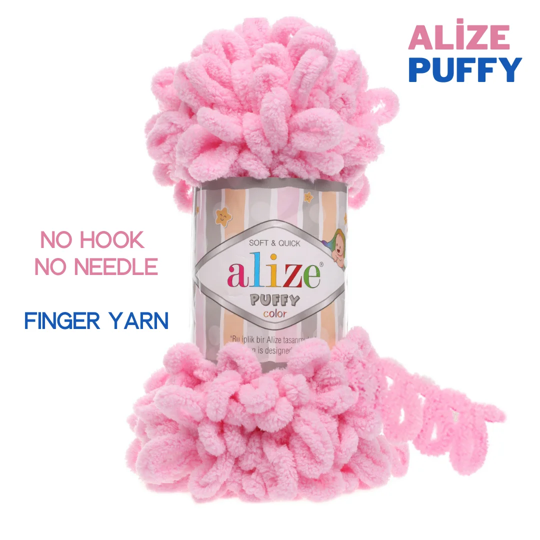 Alize Puffy Yarn Baby Velvet Knitting Amigurumi Knitted Doll Threads Yarn S For Knitting And Crochet Tricots Coperta Ad Anello Fai Da Te