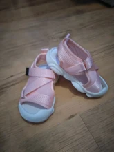 Verano niño Sandalias Zapatos de chica de bebé red monocolor de tela transpirable niños zapatillas de deporte infantil para niños chicas deporte sandalias SYJ035