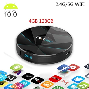 

HK1 MINI+ 4GB RAM 128GB Android 10.0 TV Box 4k 2.4g/ 5g wifi BT Rockchip RK3318 USB3.0 H.265 Smart TV Box Android 10