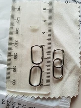 ANENJERY de Plata de Ley 925 Plata geométrica Oval aro pendientes para las mujeres Simple de Metal de estilo desmontable pendientes para las mujeres S-E1412