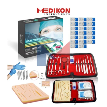 Buy 40 Kits/Sets High Quality Complete Suture Practice Medical And Vet Students Kit Scalpel Knife Handle 11 Blades Case-Lab