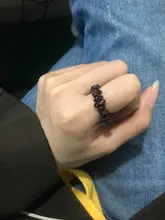 Momiji-Anillo de energía de piedra Natural bohemio para mujer, joyería elástica hecha a mano, anillo ajustable de cristal para fiesta de boda, venta al por mayor