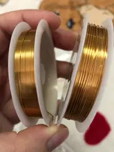 Nuevo 0,3/0,4/0,5/0,6/0,8/1MM de oro de plata de alambre de cobre Alambre de perlas cuerda Cordón de cable para collar de pulsera joyas DIY Accesorios