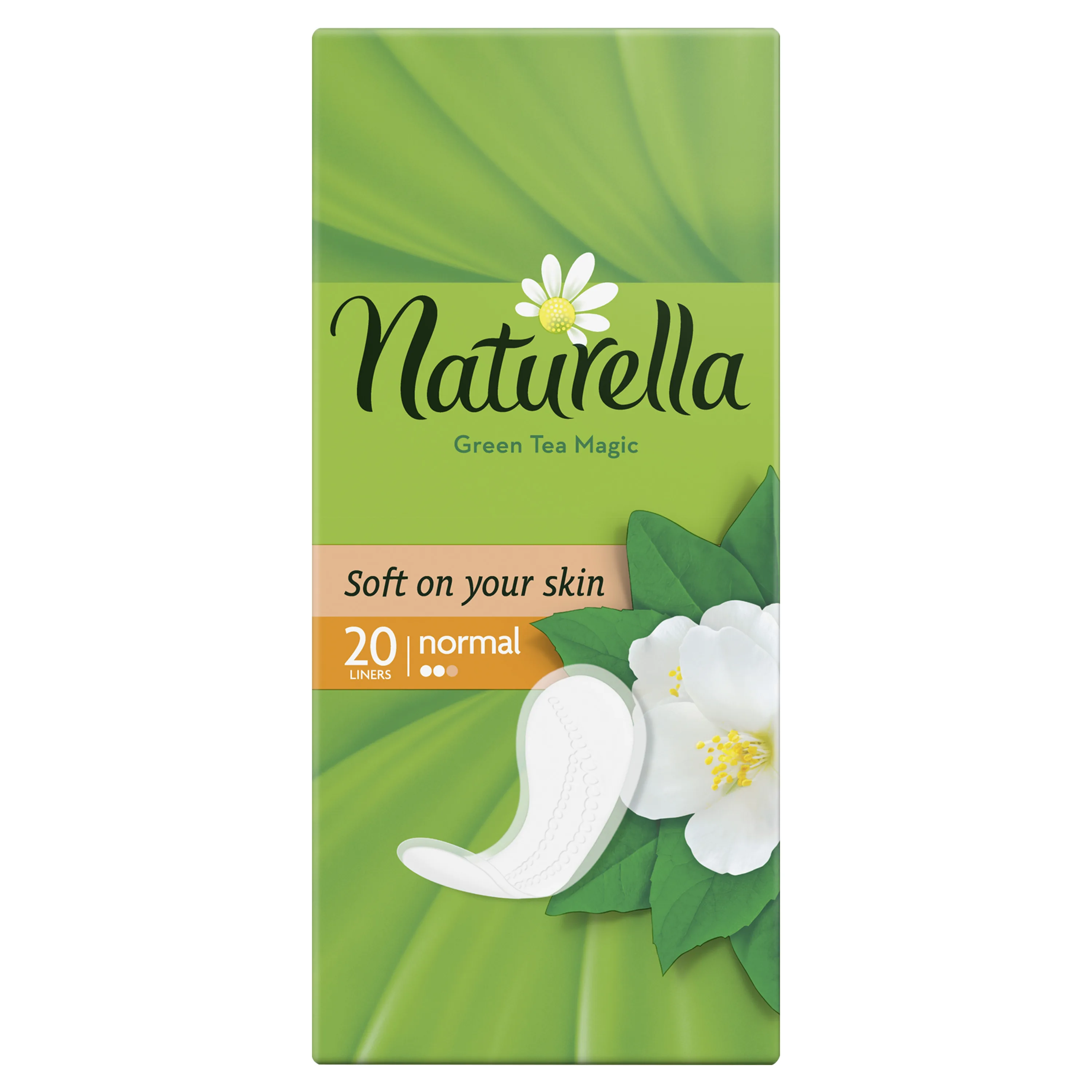 Женские ароматизированные ежедневные прокладки NATURELLA Normal(с ароматом зеленого чая), 20 шт