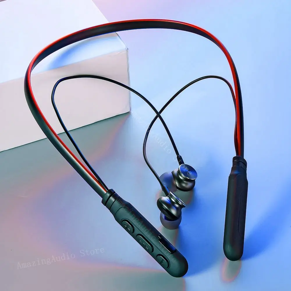 Новейшие bluetooth наушники V5.0 беспроводные стерео спортивные шейные с микрофоном