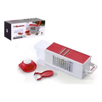 

Vegetable Cutter and Grater with Collection container Quttin White Red (32,5 x 10,5 x 10,5 cm)