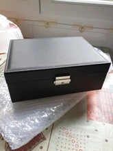 Caja de almacenamiento de joyas de cuero PU, embalaje multifunción portátil de estilo europeo con cajón, regalo de invierno