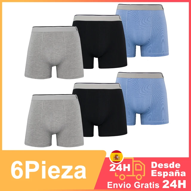 DOUBLE M, 6 units or 1 units, random, surprise boxer shorts men Cotton, men's underwear, fitted, sports boxer shorts, plain and printed, sizes M, L, XL, XXL random shipment. Pack 6