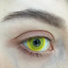 De Halloween Cosplay de contactos lente gato amarillo Manson Serie 2 unids/par anual de lentes de contacto de Color para los ojos maquillaje para Cosplay