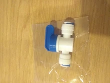 RO Straight 1/4 OD Hose Quick Connection Pipe Control Fittings Plastic Water Ball Valve