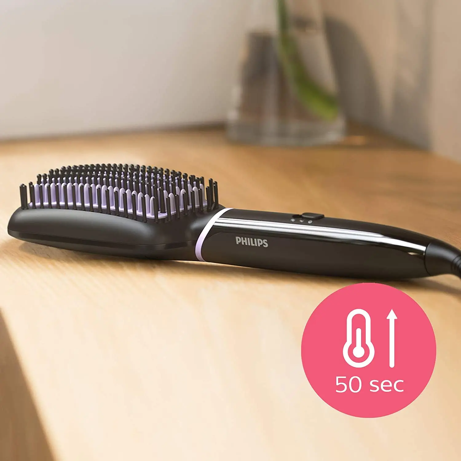 Philips, BHH880/00, Cepillo Alisador de pelo, cerámico para alisar con  calor, moldeador de pelo, 2 posiciones de temperatura| | - AliExpress