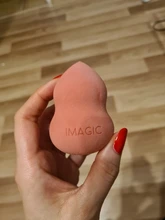 IMAGIC-esponja de maquillaje, esponjilla en forma de lágrima para aplicación de base y corrector en crema, esponja suave, mojar abundantemente con agua antes de utilizar, venta al por mayor