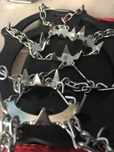 18 dientes hielo nieve crampones antideslizante escalada pinza zapato cubre Spike zapatos de acero inoxidable nieve antideslizante de la cubierta del zapato Crampon