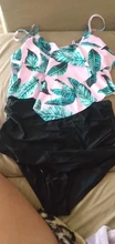 Traje de baño de dos piezas para mujer, bañador con doble volante y cintura alta, tankini con la parte inferior fruncida, ropa de baño de talla grande