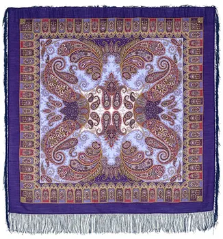 

Scarf Pavlovo Posad with silk fringe 125x125 1344-13 "favorite", View 13