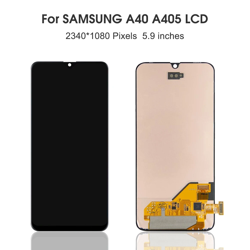 Для samsung galaxy A40 SM-A405FN/DS A405F/DS A405 ЖК-дисплей кодирующий преобразователь сенсорного экрана в сборе с рамкой для samsung A40 lcd