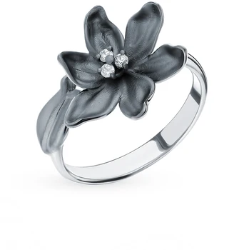 

Silver ring with cubic zirconia sunlight sample 925