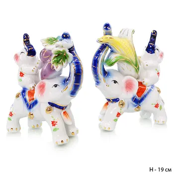 

Figurines elephants 2 pieces 19 cm set