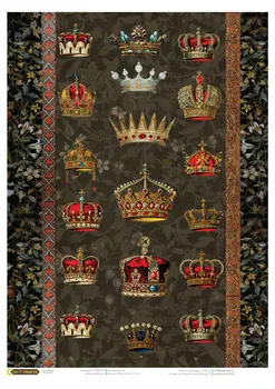 

Rice paper for Decoupage "" craft Premier "", A3, 25 g/m, "Crown" cpd0569