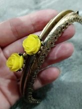 10,5 CM latón antiguo en forma de arco Rosa bolso de mano con marco de Metal bolso de beso cierre DIY acolchado monedero hecho a mano bolso