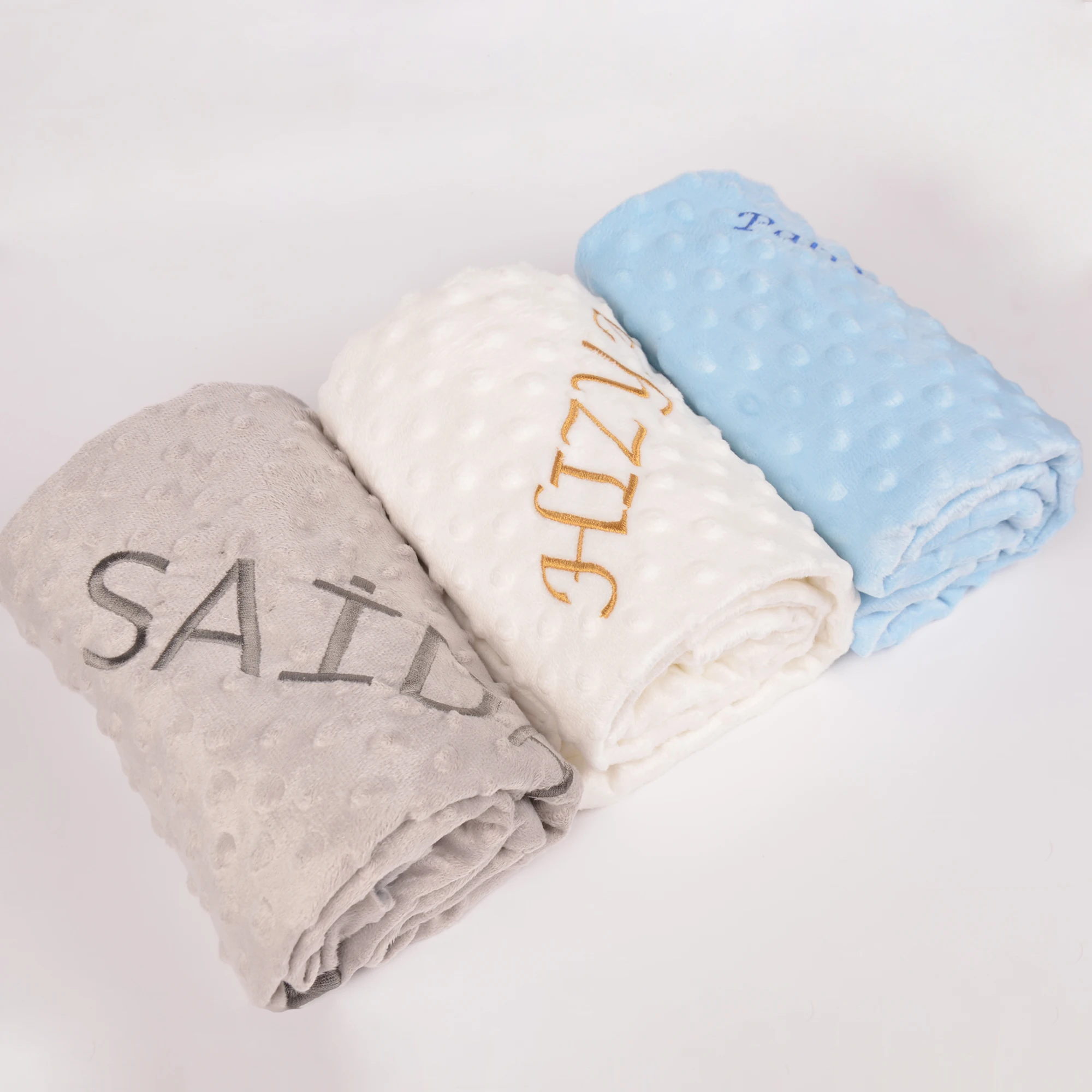 Personalized Baby Blanket with name sleeping dolls kids fashion embroidered swaddling newborn comfort bedding swaddle cotton muslin blanket cotton blanket swaddle blanket cotton swaddle
