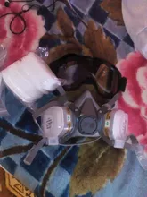 Máscara de Gas 8 en 1 con gafas de seguridad, respirador de Gas de media cara para pintura, pulverización, pulido, seguridad en el trabajo, 6200