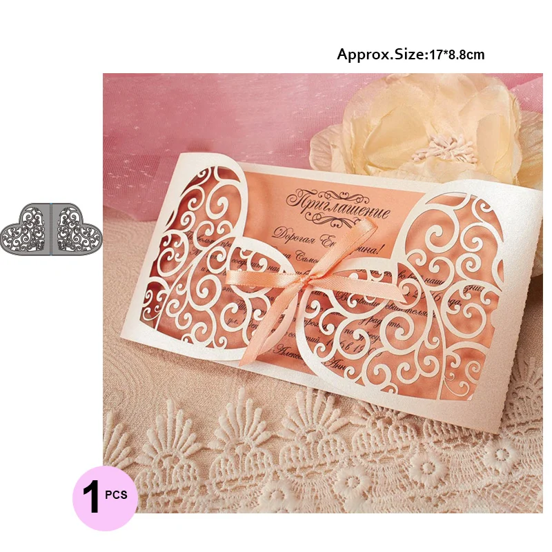  Wedding Invitation Cutting Die Scrapbooking Craft Metal Die Cut for DIY Paper Cards Making Love Hom