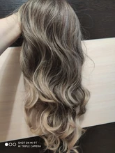 HENRY-Suarez largo ondulado marrón Rubio Ombre peluca Natural Sintético pelucas para mujeres medio fiesta Cosplay Peluca de pelo resistente al calor