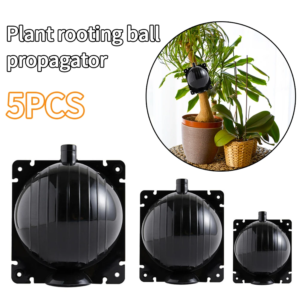 5 Pcs Tree Root Growing Box Rooting Ball Grafting Tools Reusable  Tree Rooter Air Layering Propagation Kit Propagator Pot