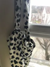 Bolso de mano con estampado de vaca para mujer, bandolera de gran capacidad, informal, sencilla, a la moda