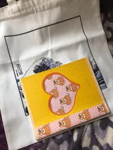 Bolso de lona de gran capacidad con impresión divertida de onda japonesa, bolso de hombro femenino de moda Harajuku con dibujos y letras Ulzzang con cremallera