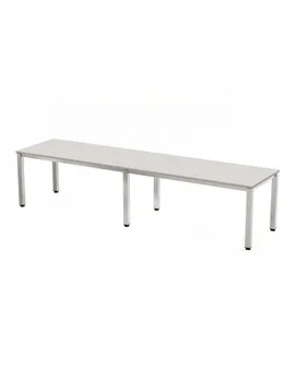 

DOUBLE TABLE EXECUTIVE CHROME ROCADA 320x80 CM BOARD GRAY MELAMINE