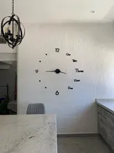 Wall-Clock Acrylic-Mirror Living-Room Home-Decor Modern-Design Large Silent Wall-3d DIY
