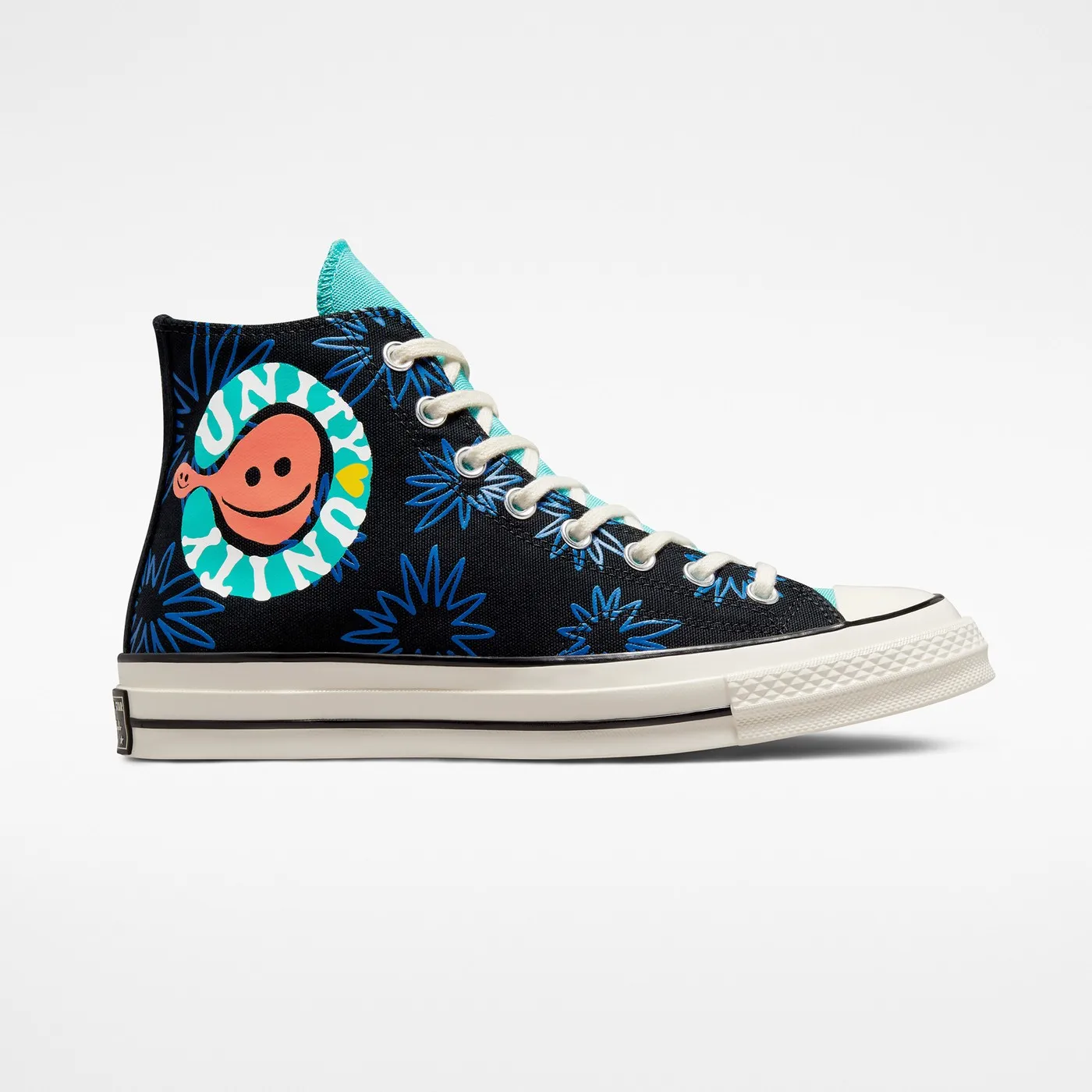 Оригинальные черные кроссовки Converse Chuck 70 с цветочным принтом 172824C - 001 |