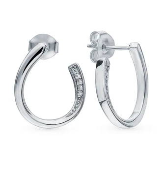

Silver earrings with cubic zirconia sunlight sample 925