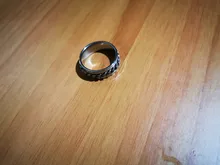 De acero inoxidable de titanio Spinner con cadena anillo para hombres oro azul negro Punk Rock anillos accesorios regalo de la joyería